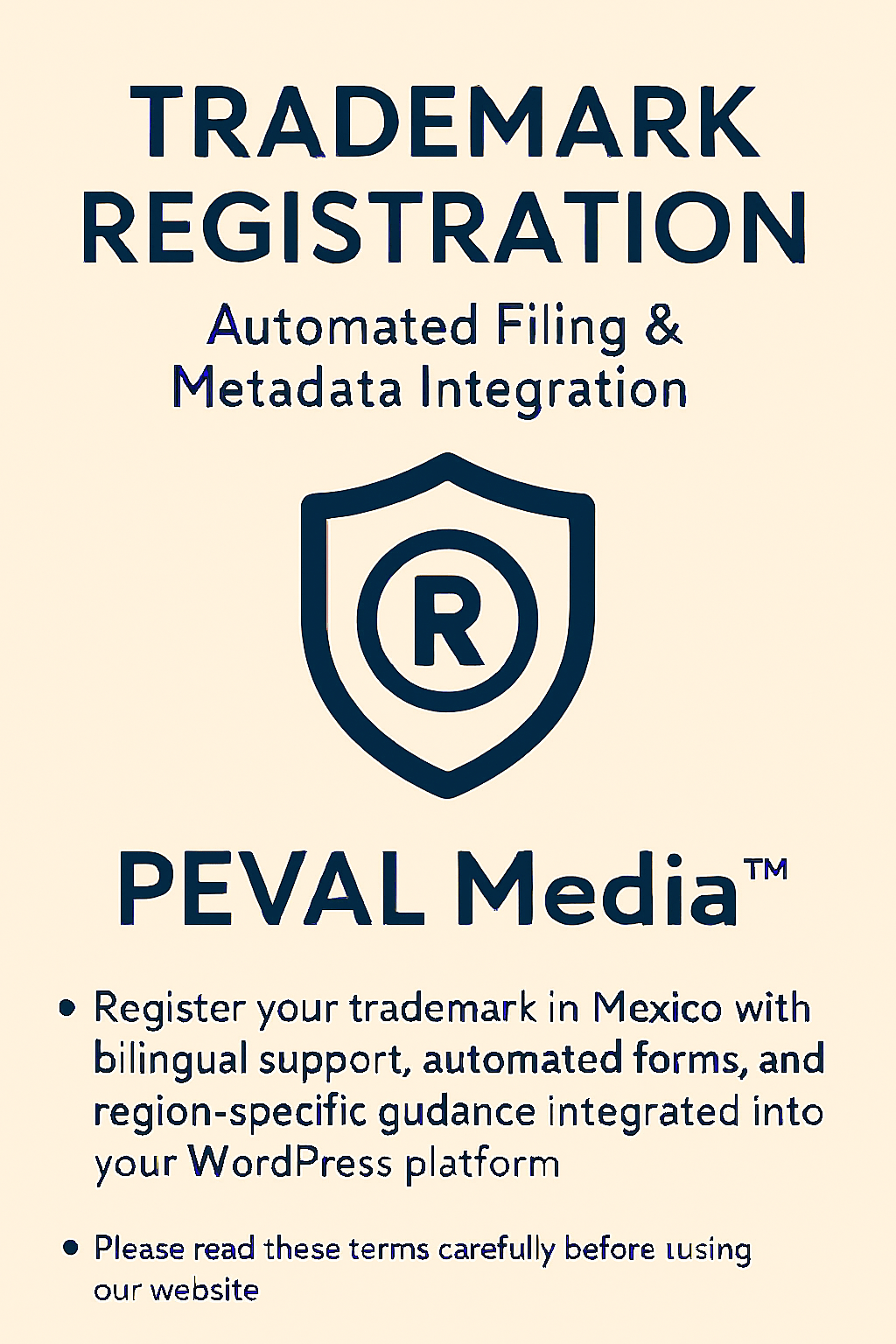 PEVAL Media™ Trademark Registration – WordPress Plugin with IMPI Compliance