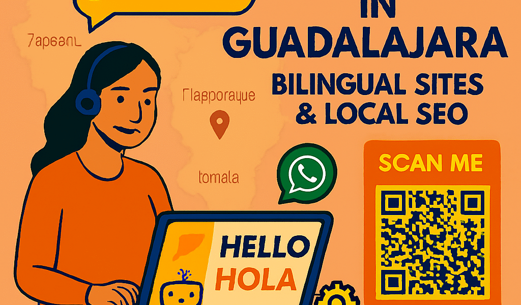 Bilingual web development in Guadalajara with chatbot integration, smart forms, and SEO for Zapopan, Tlaquepaque, and Tonalá.